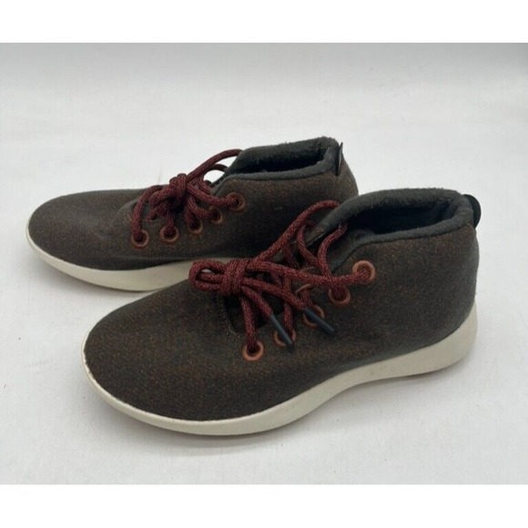 Men's Allbirds Wool Runner-up Mizzles Orange Black High-Top Sneakers sz W8 - Picture 1 of 9